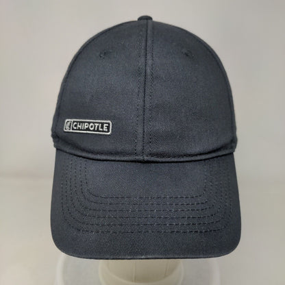 Chipotle Strapback Hat Black One Size Adjustable Embroidered 6 Panel Loomstate