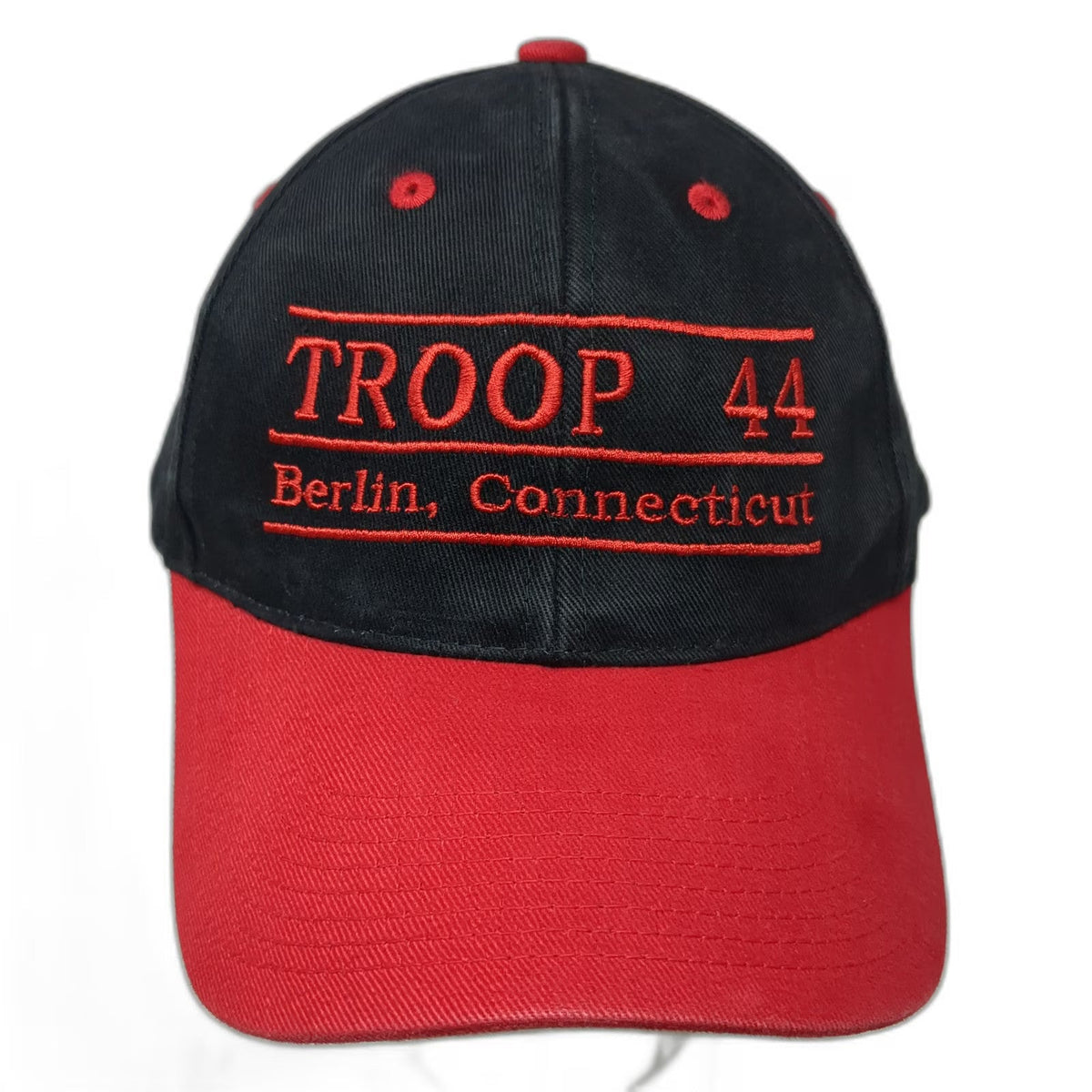 Otto Baseball Cap Black Red One Size Cotton Strapback Troop 44 Berlin CT Hat