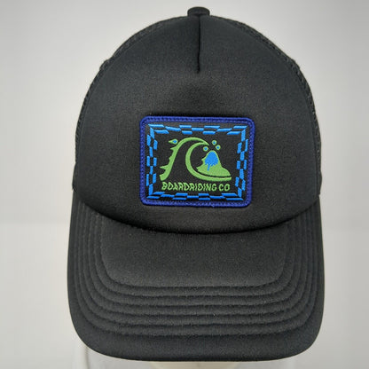 Boardriding Co Snapback Mesh Back Trucker Hat Black 55cm Quiksilver