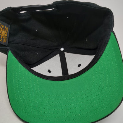 Yupoong Snapback Black One Size Hat Zelham Incorporated Patch Green Under Visor