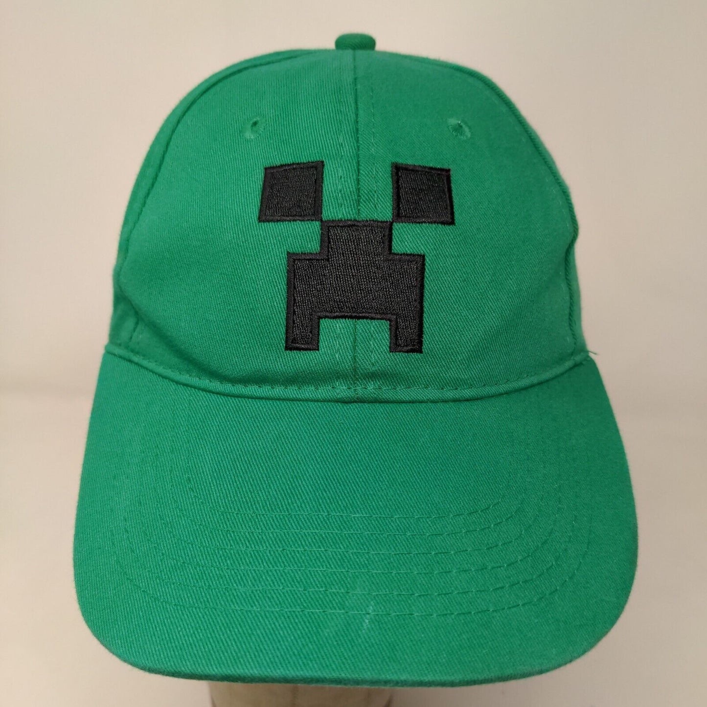 Jinx Boy's Snapback Hat Green Minecraft Embroidered Creeper Logo