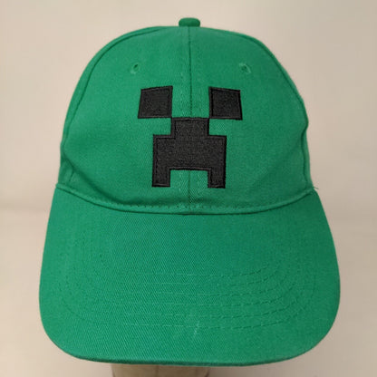 Jinx Boy's Snapback Hat Green Minecraft Embroidered Creeper Logo
