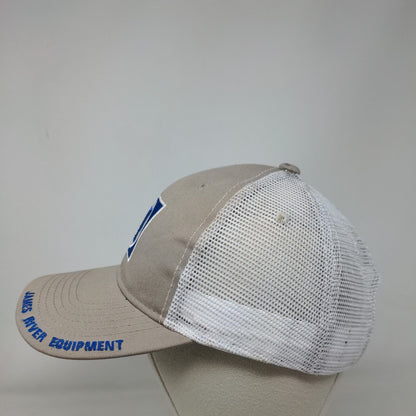 James River Equipment Strapback Trucker Hat Tan One Size Mesh Back