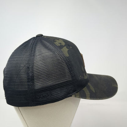 Tractor Supply Co Trucker Hat Black Camo One Size Mesh Snapback TSC Flexfit 110