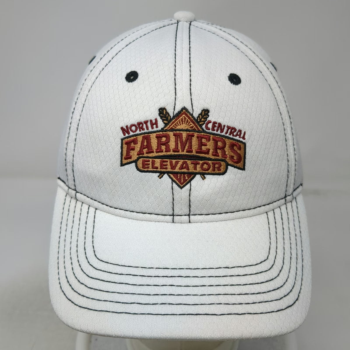 Jim Bryan Custom Caps White Baseball Cap One Size Farmers Elevator Strapback Hat