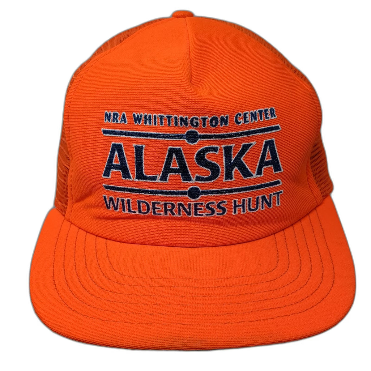 SKM Trucker Hat Orange One Size NRA Whittington Center Alaska Wilderness Hunt