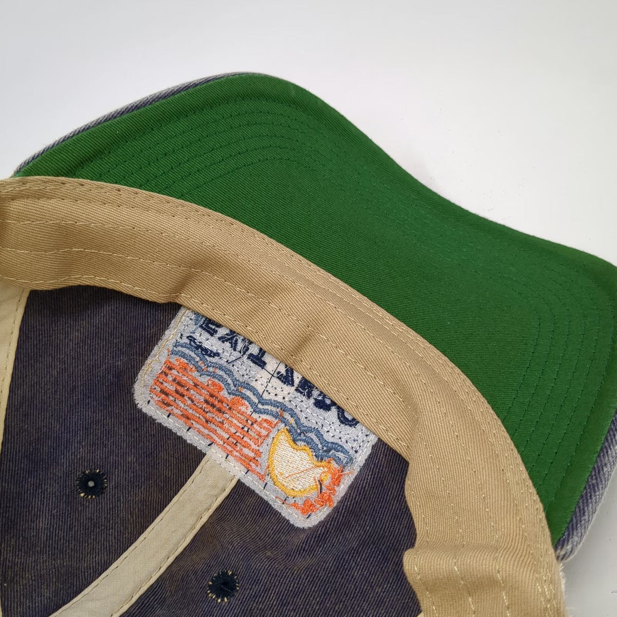 Legacy Exit Zero Blue One Size Trucker Hat Mesh Snapback Green Underbrim Patch