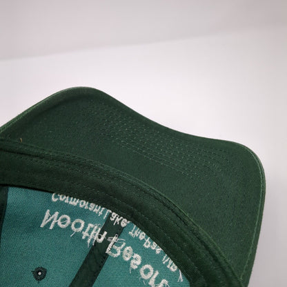 Nootin Resort Strapback Hat Green One Size Adjustable Embroidered