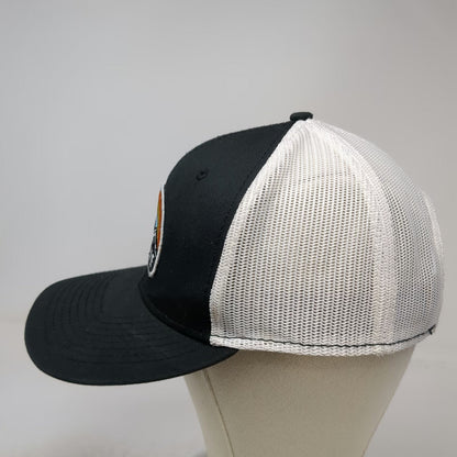 Alpine Mountain Rainbow Patch Black Trucker Hat One Size Snapback Mesh Hat