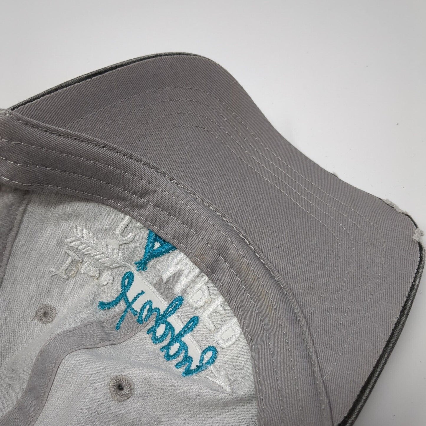 I'm A Happy Camper Strapback Trucker Hat Gray One Size Mesh Back HG