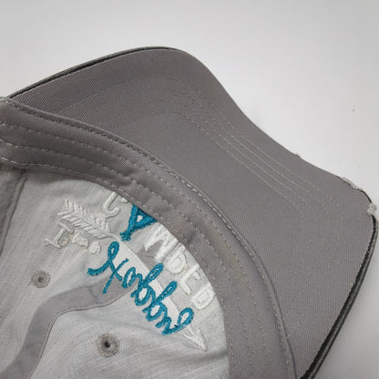 I'm A Happy Camper Strapback Trucker Hat Gray One Size Mesh Back HG