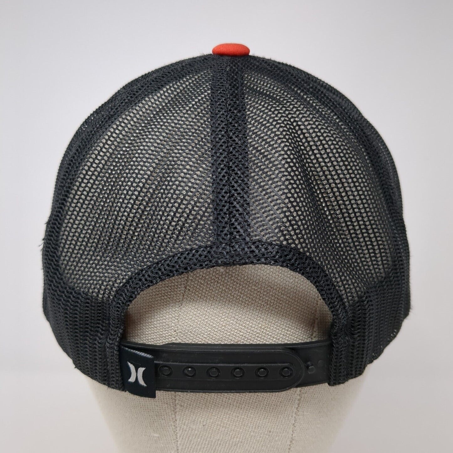 Hurley Snapback Trucker Hat Red One Size Adjustable Mesh Back Classics Yupoong