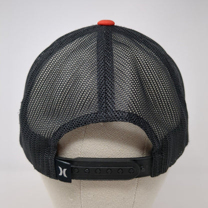 Hurley Snapback Trucker Hat Red One Size Adjustable Mesh Back Classics Yupoong