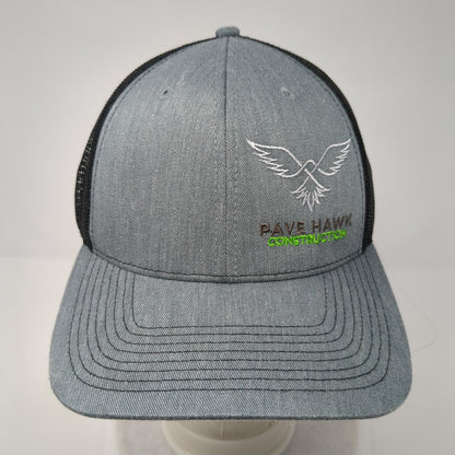 Pave Hawk Construction Snapback Mesh Back Trucker Hat Gray One Size