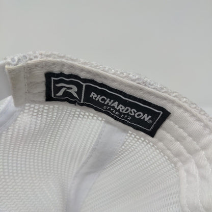 Richardson Snapback Trucker Hat Gray One Size Adjustable Embroidered Mesh Back