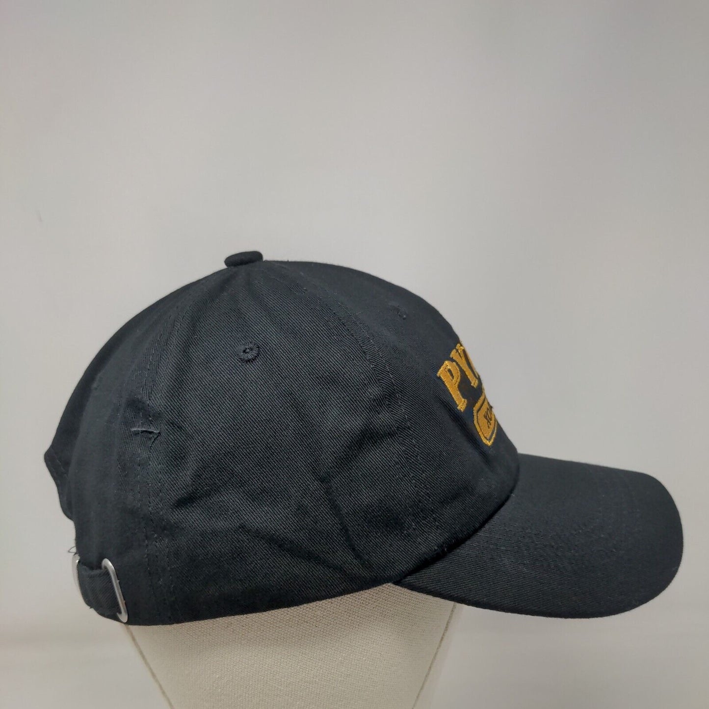 Pyrat XO Reserve Slideback Hat Black One Size Adjustable Embroidered Cotton