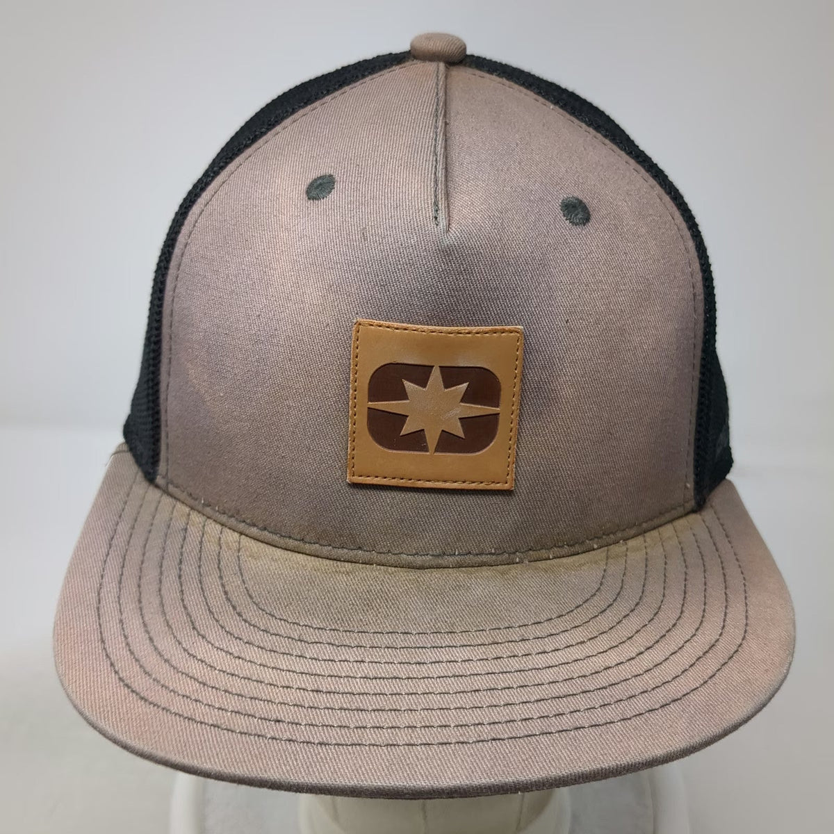 Polaris Trucker Hat Gray One Size Star Logo Patch Mesh Snapback Side Embroidery