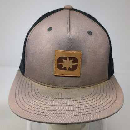 Polaris Trucker Hat Gray One Size Star Logo Patch Mesh Snapback Side Embroidery