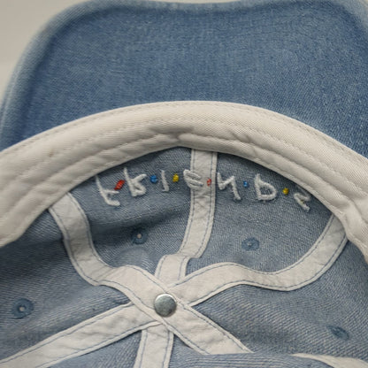 The Friends Experience Baseball Cap Blue Denim One Size Slideback Hat Logo