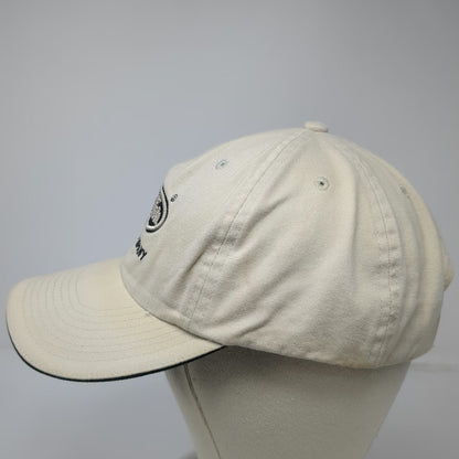 Justin Boots Baseball Cap Beige One Size Slideback Cotton Logo Hat Curved Brim