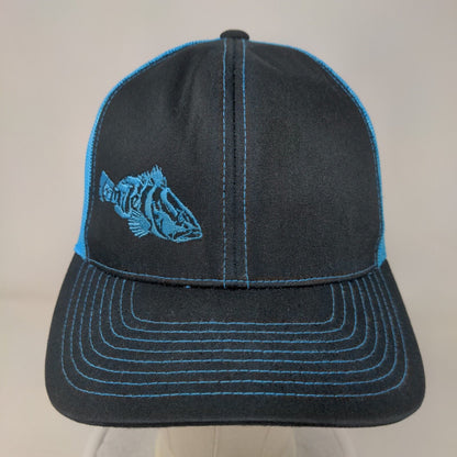 Pacific Snapback Mesh Back Trucker Hat Multi One Size Embroidered Fish