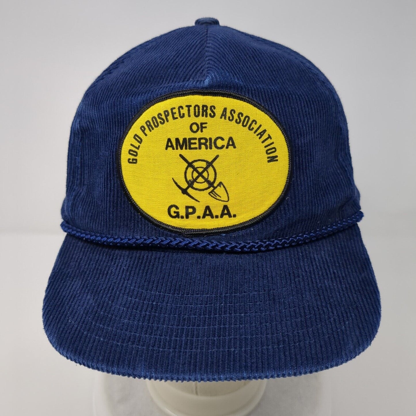 Gold Prospectors Association of America Snapback Rope Hat Blue OSFA Corduroy