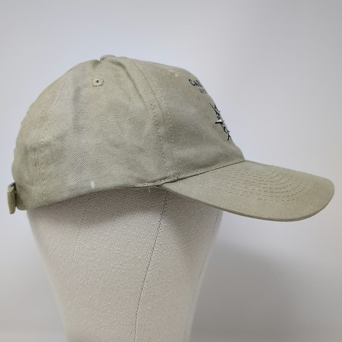 HeadShot Baseball Cap Beige OSFM Cardean University Compass Logo Adjustable Hat