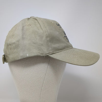 HeadShot Baseball Cap Beige OSFM Cardean University Compass Logo Adjustable Hat