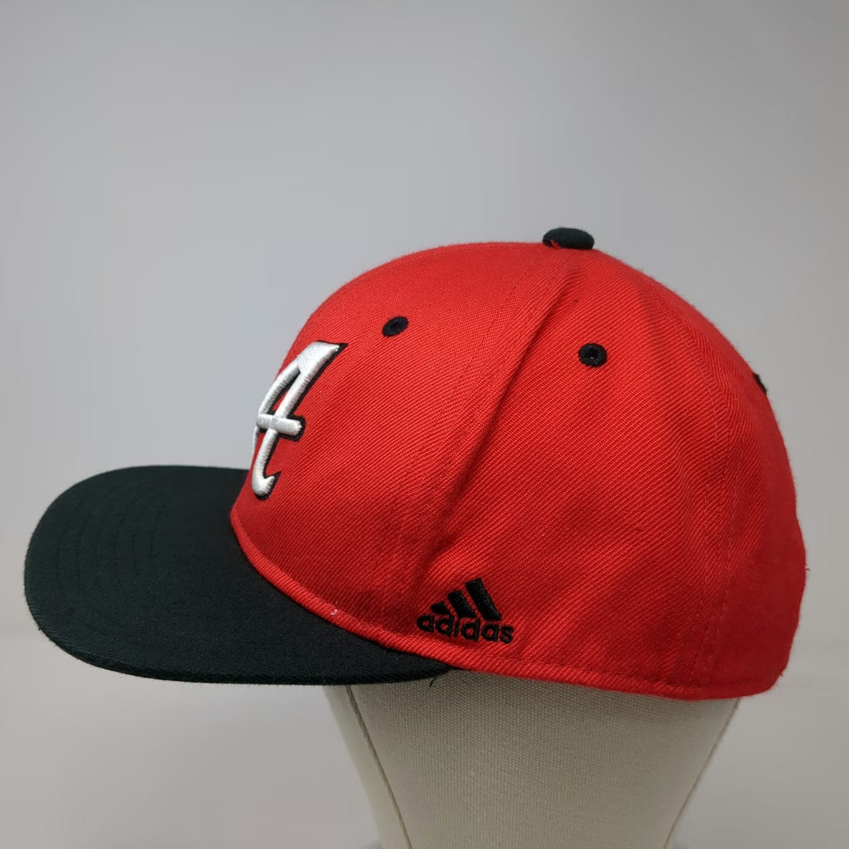 Adidas Baseball Cap Red Black One Size Script A Logo Adjustable Climalite hat