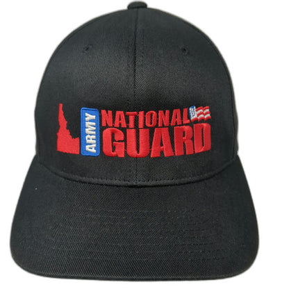 Port Authority Baseball Cap Black M Idaho Army National Guard Flexfit Hat State