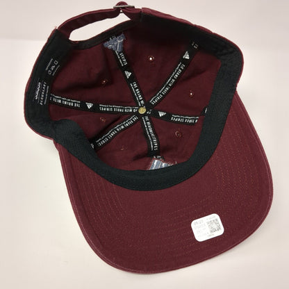 Adidas 3 Stripes Slideback Hat Red OSFA Adjustable Fit Embroidered