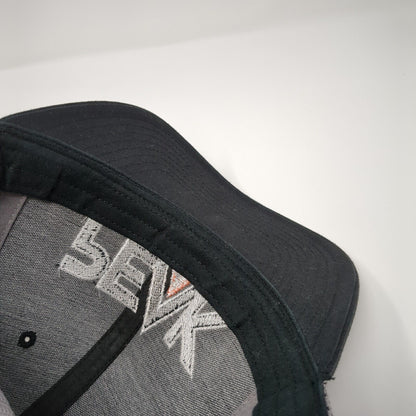 Peak Snapback Mesh Back Trucker Hat Black One Size Embroidered Salute