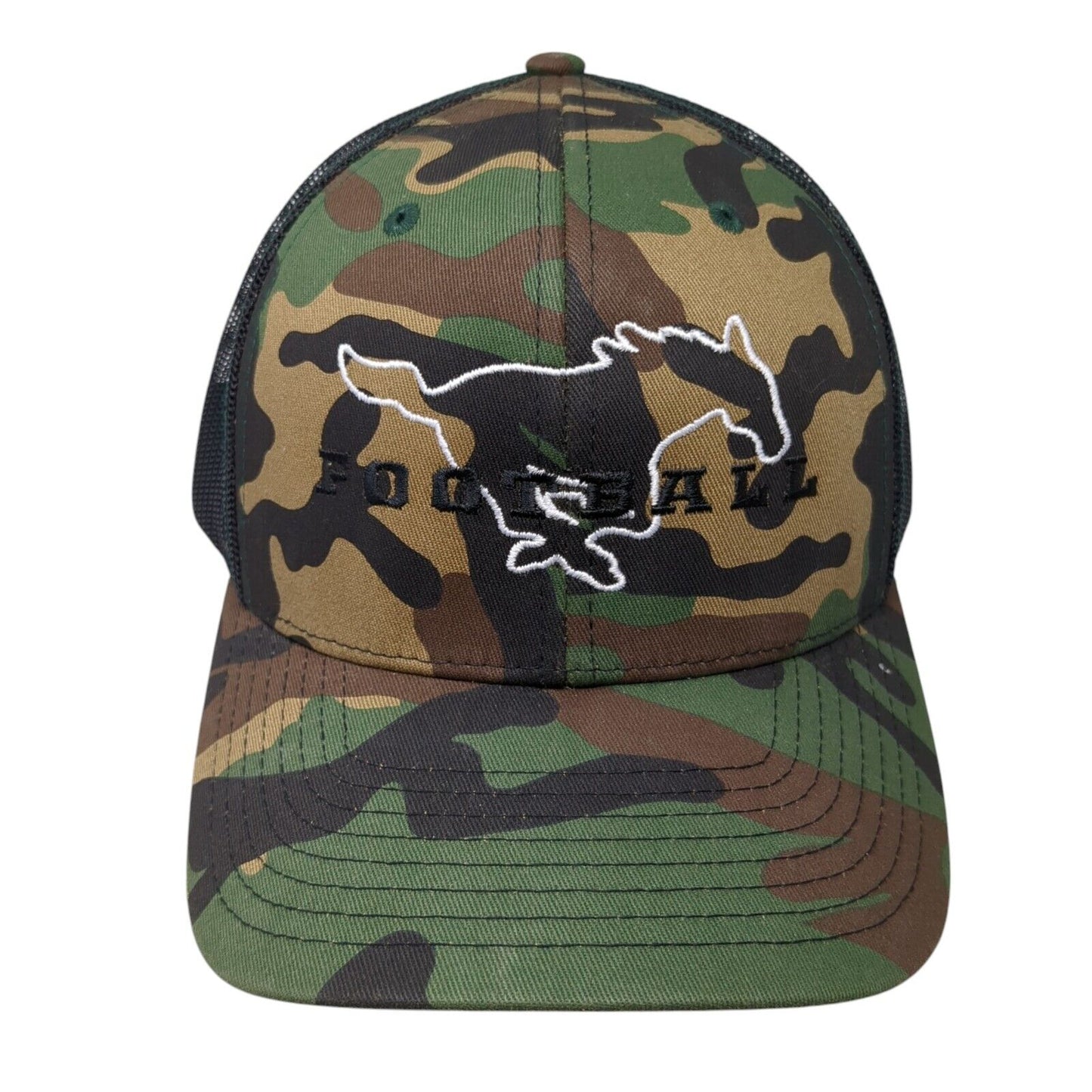 Mustangs Football Snapback Trucker Hat Camouflage One Size Mesh Back