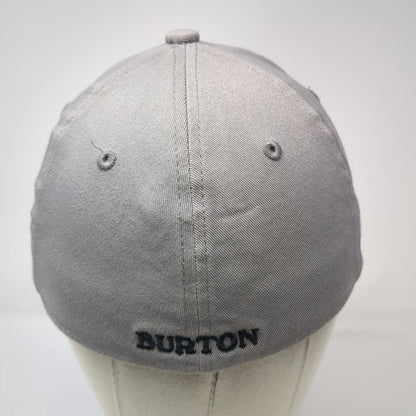 Burton Baseball Cap Gray One Size Mountain Logo Stretch Fit A-Flex Action Hat