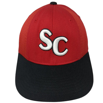 SC Fitted Hat Red S-M Flexfit Embroidered Colorblock Richardson Pulse