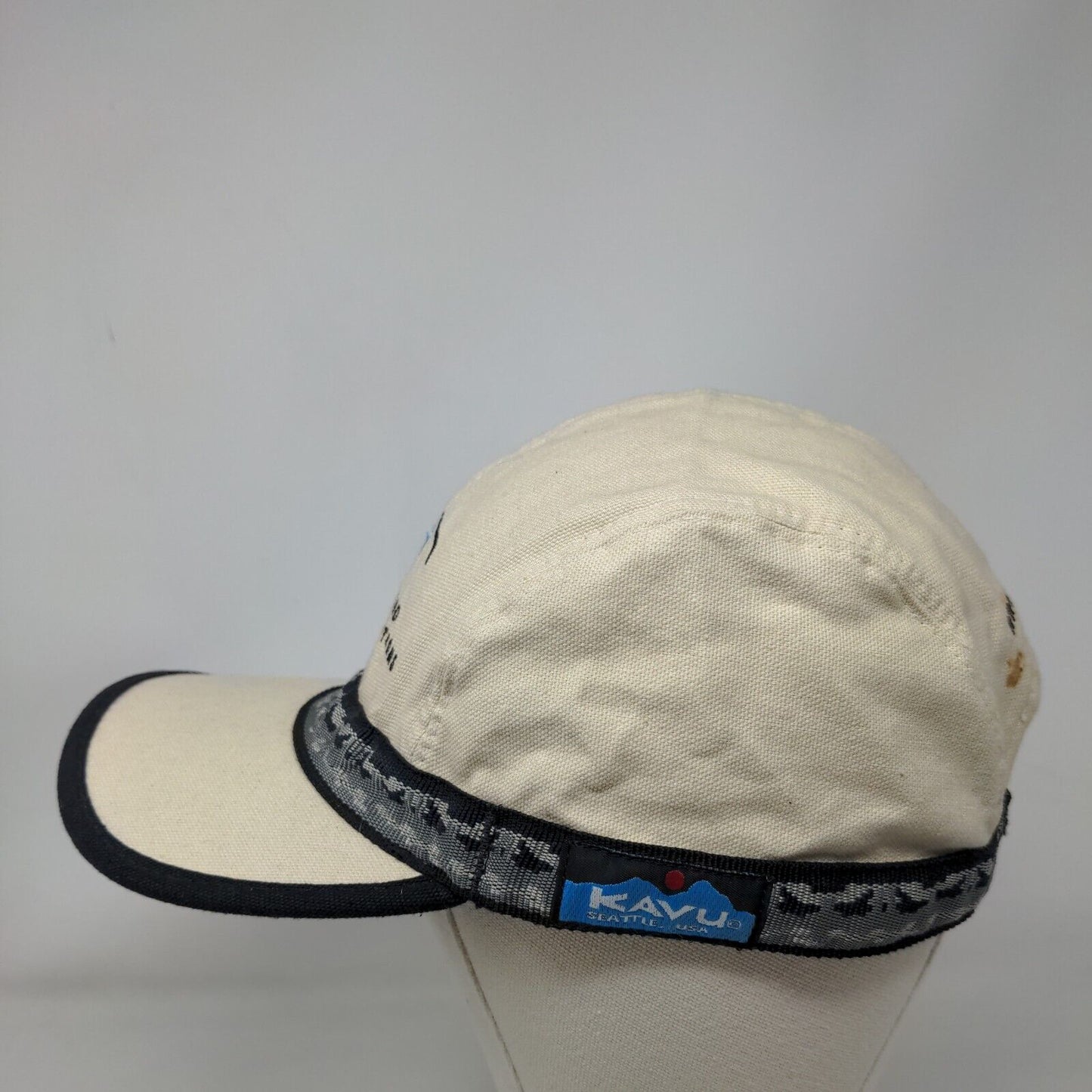 Beyond Communications Slideback Hat Tan Large Embroidered Adjustable Kavu