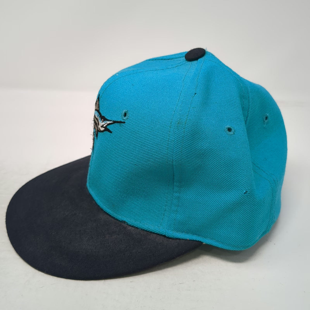 Florida Marlins MLB New Era Baseball Cap Blue 6 3/4 Wool Pro Model Hat Vintage