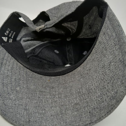 Adidas Baseball Cap Gray One Size Embroidered Logo Adjustable Cotton Curved Hat
