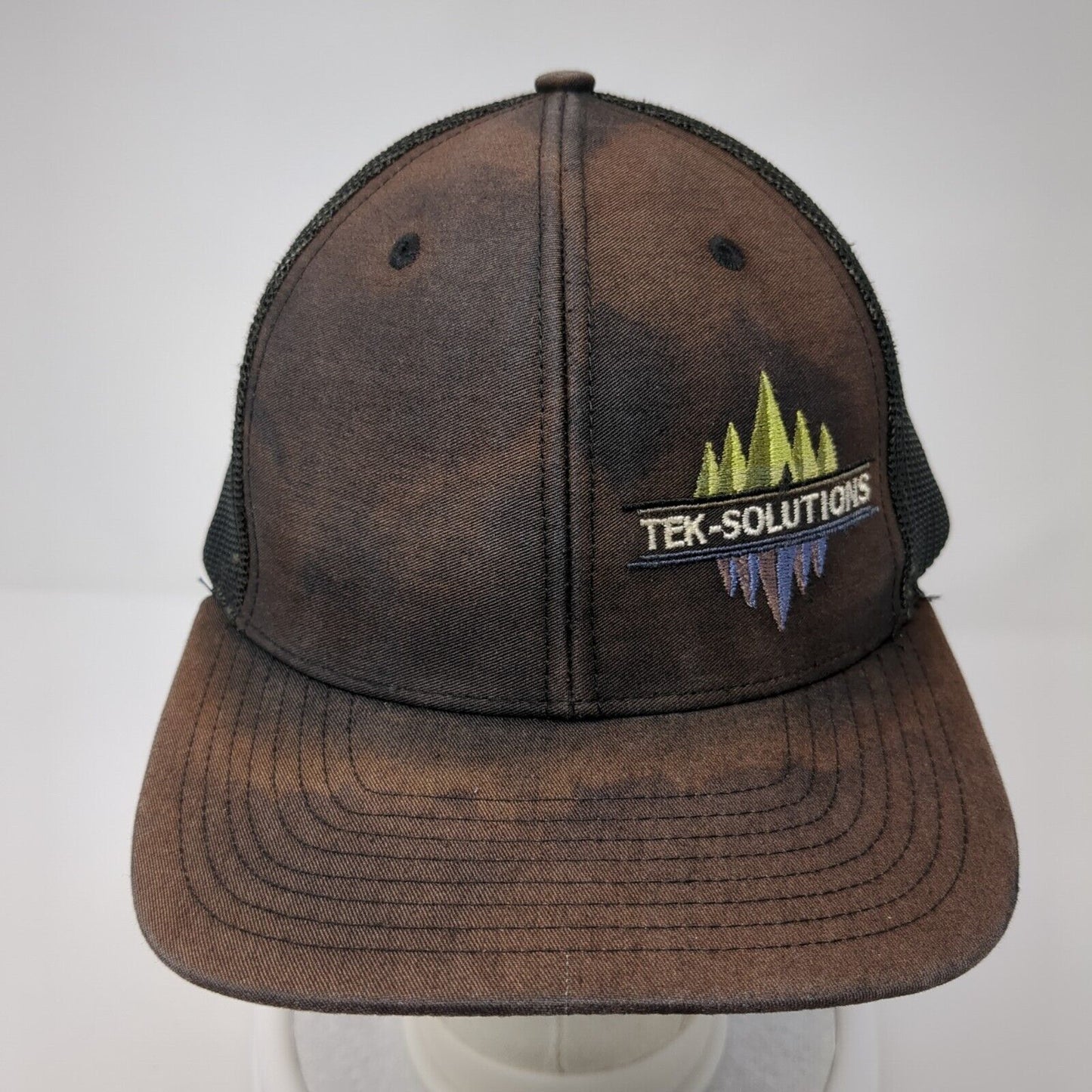 Tek-Solutions Snapback Trucker Hat Black One Size Mesh Back Richardson