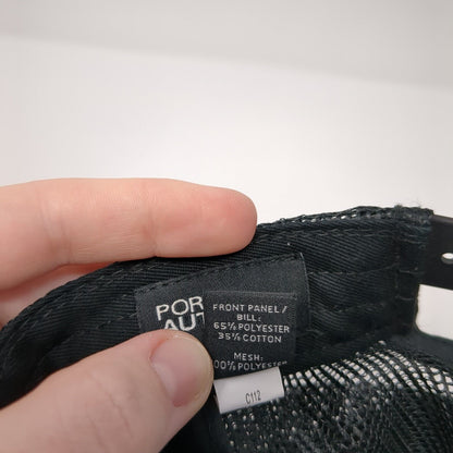 Port Authority Snapback Trucker Hat Gray One Size Adjustable Mesh Back Blank