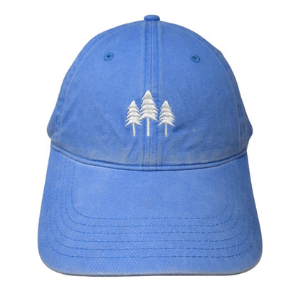 Pine Tree Slideback Hat Blue One Size Adjustable Embroidered Richardson Cotton