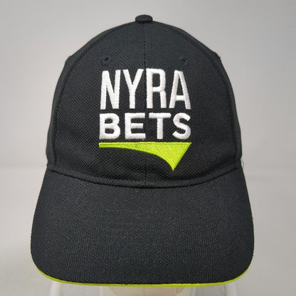 NYRA Bets Horse Racing Betting Black Baseball Cap One Size Hat Strapback Mesh