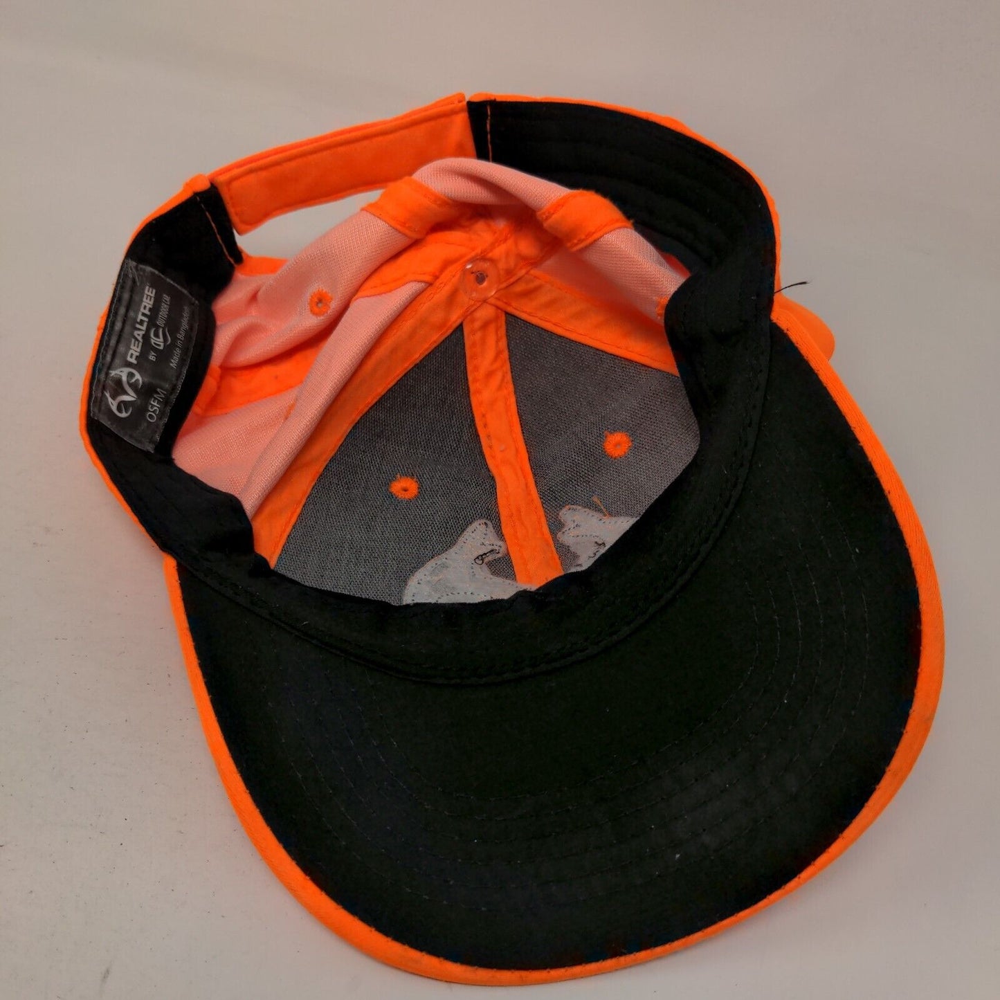 Realtree Strapback Hat Orange OSFM Adjustable Embroidered 6 Panel Outdoor Cap