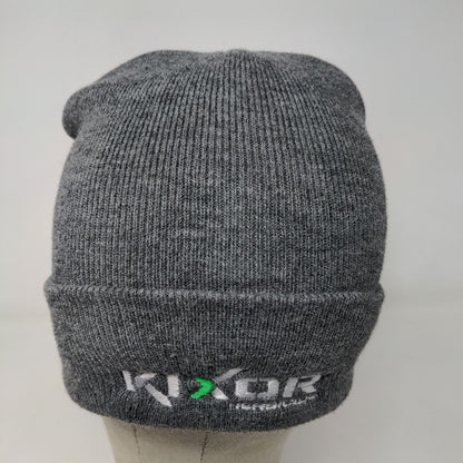 Kixor Herbicide Men's Knit Beanie Hat Cap Gray 100% Acrylic Embroidered Logo