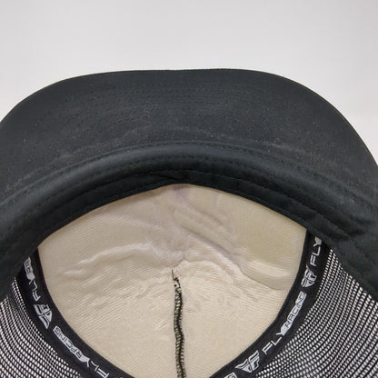 Fly Racing Snapback Mesh Back Trucker Hat Black One Size Solid Yupoong
