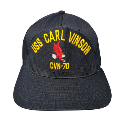 USS Carl Vinson CVN-70 Snapback Hat Black OS Adjustable California Headwear