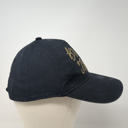 Bride Tribe Strapback Hat Black One Size Adjustable Solid Vent Holes