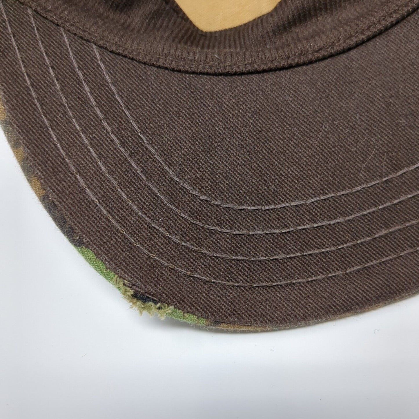 Vintage Cabela's Trapper Hat Camo Brown Green Madein USA Ear Flaps