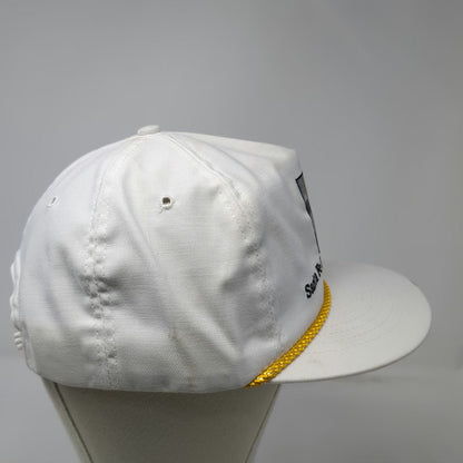 Cap America 5 Panel White One Size Hat Santa Fe Pacific Gold Corp Snapback Rope