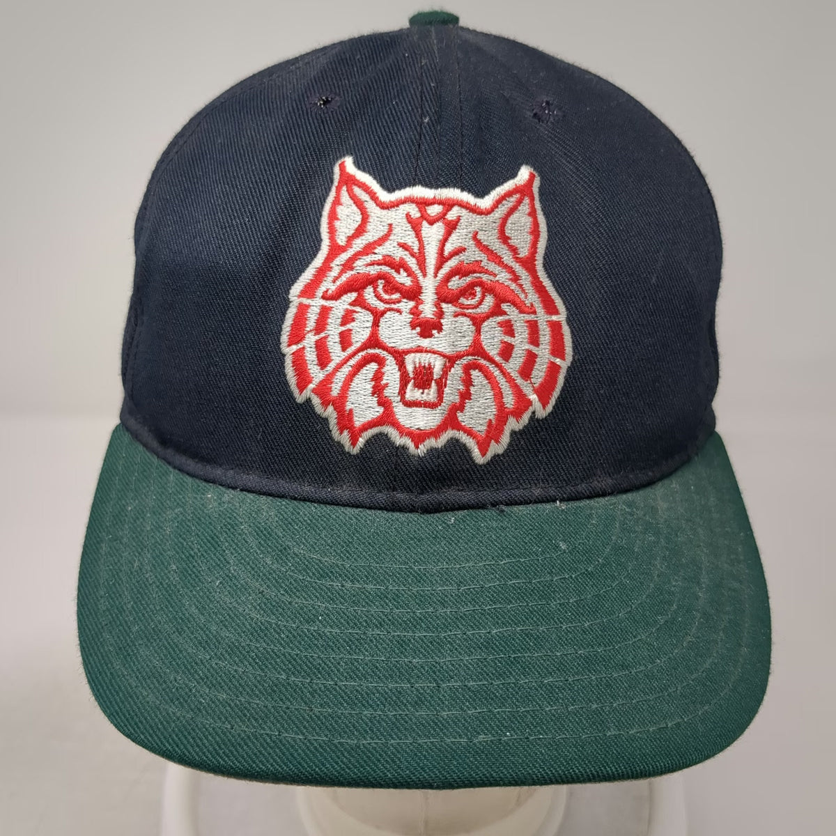 Pro-Line Snapback Blue Green One Size Wildcat Mascot Hat Made in USA Two-Tone